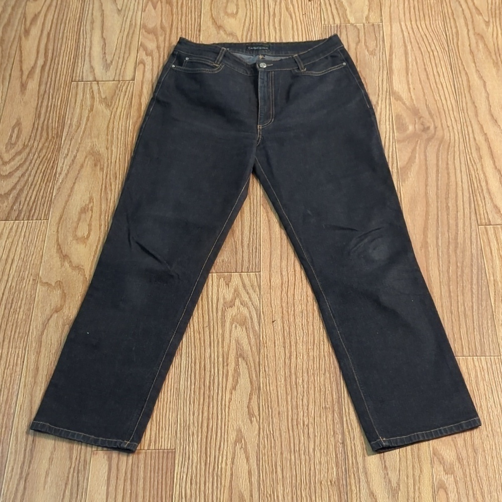 Cambio indigo wash straight leg jeans, women's 30"